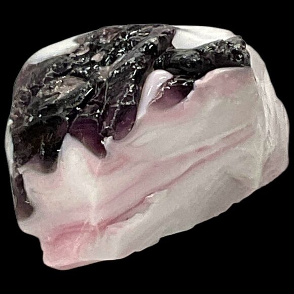Amethyst‎ Pink Milk Glass Art Glass Cullet Glowing Manganese Slag Glass #5GL22 - Picture 3 of 7